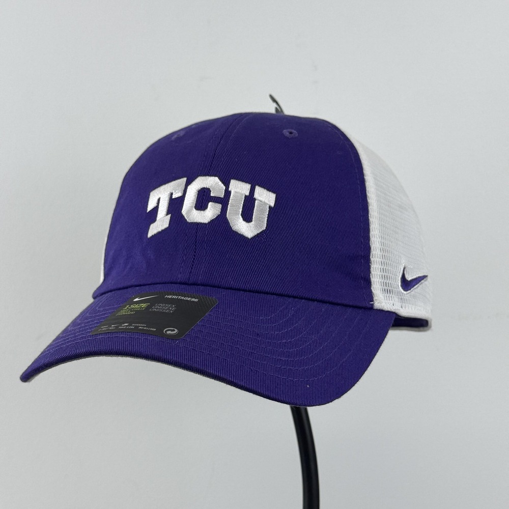 TCU Horned Frogs Hat Cap‎ Strap Back One Size NCAA Football Nike Mesh